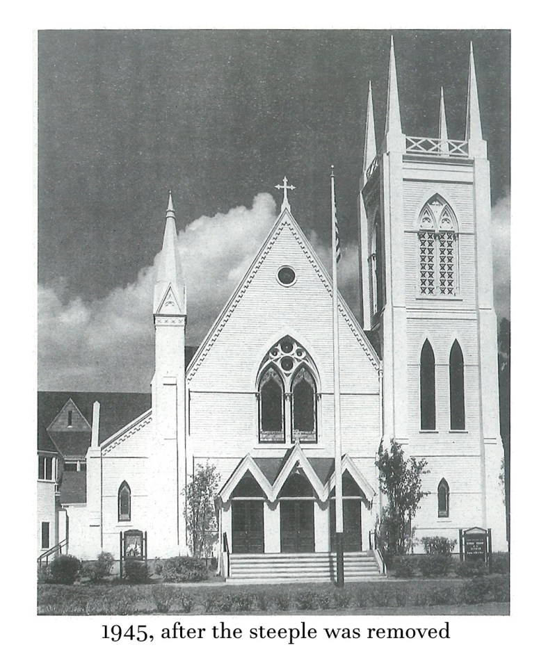 1945 after steeple was removed